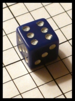 Dice : Dice - 6D Pipped - Blue with White Pips - Ebay May 2011